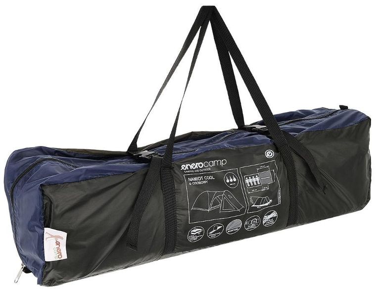 Enero Camp, Cool, namiot 4-osobowy, czarno-niebieski