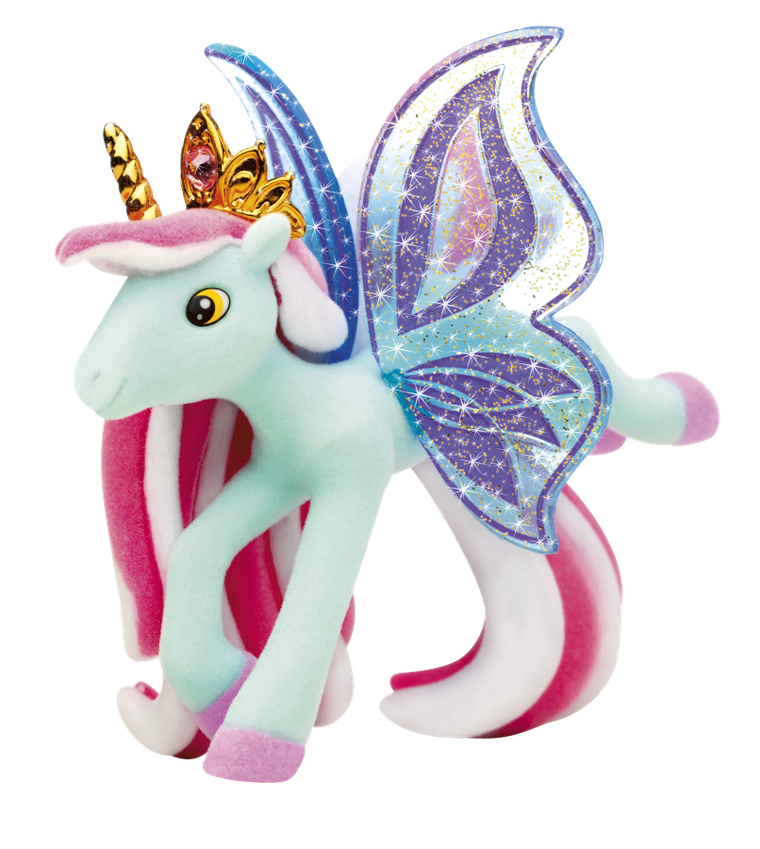 Galupy, Skrzydlate Jednorożce, brokatowa figurka z kryształkiem Swarovskiego, 1 szt.