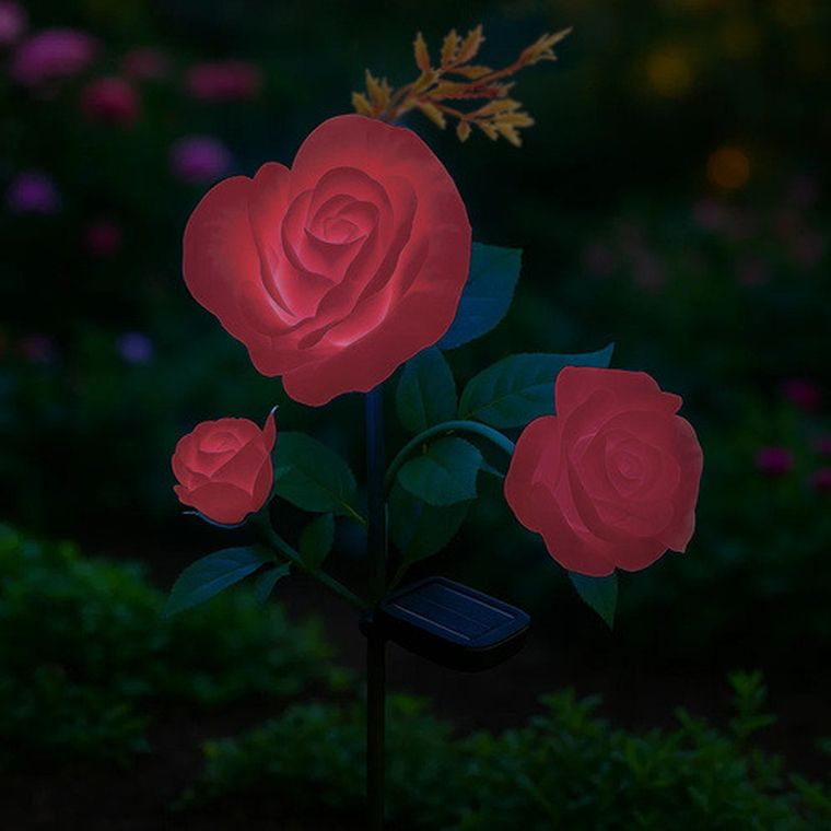 Gardlov, lampa solarna, róża