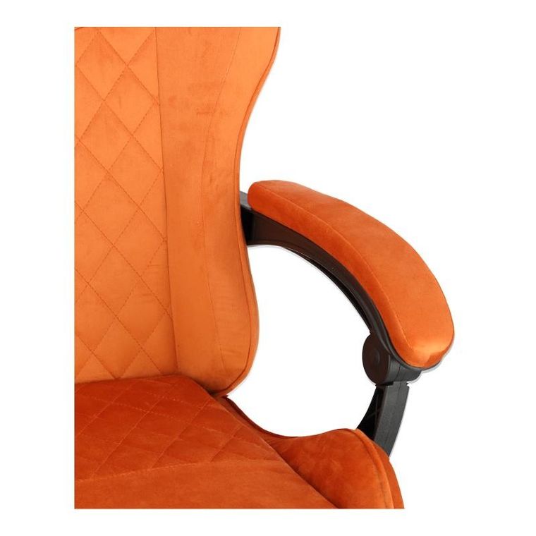 HaloFuture, fotel gamingowy, z podnóżkiem, brązowy