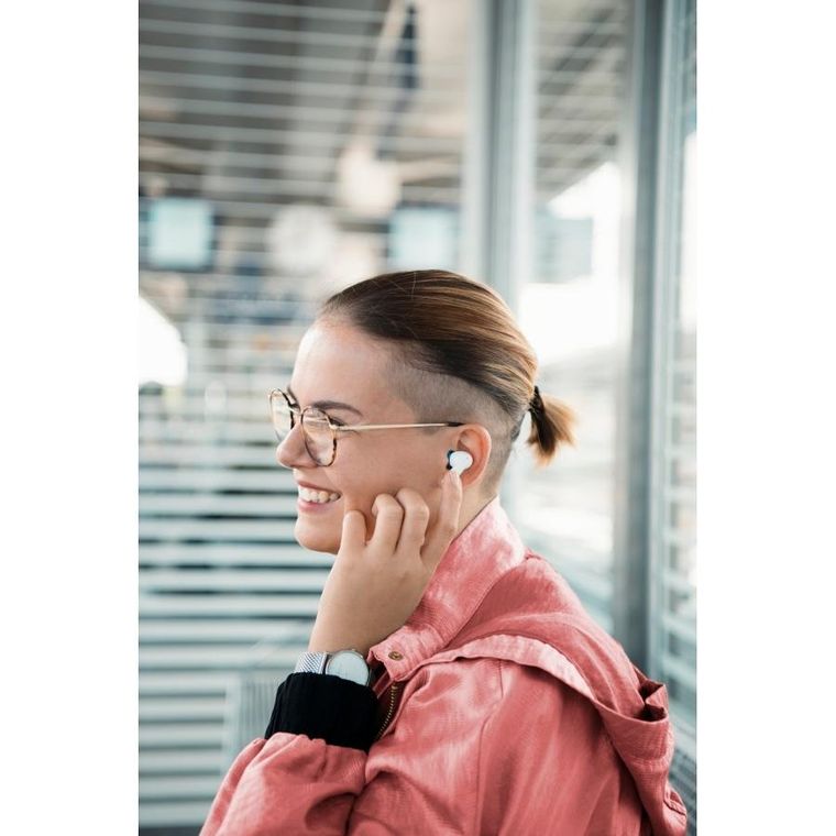 Hama, słuchawki bezprzewodowe, passion clear II, anc białe