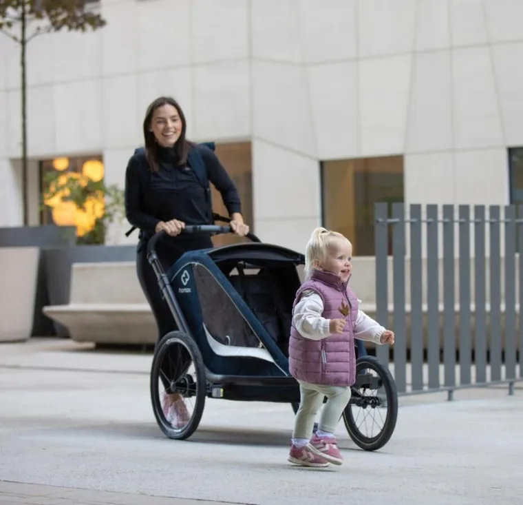 Hamax, Breeze One, przyczepka rowerowa, Navy/Cream