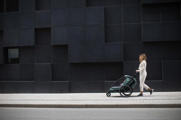 Hamax, Cocoon, przyczepka rowerowa, podwójna, Green/Black