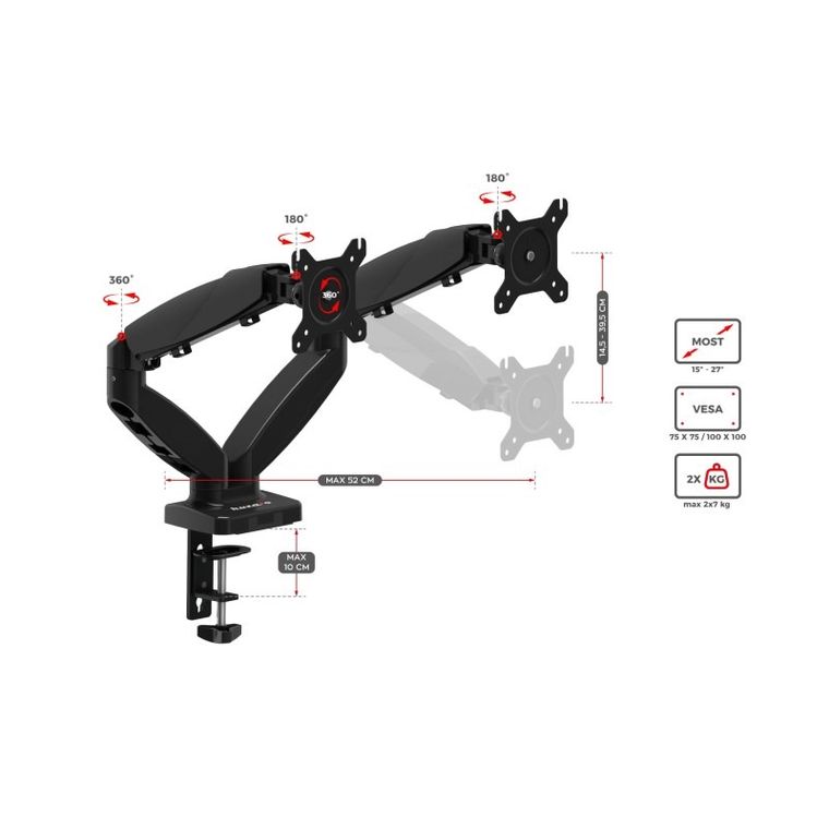 Huzaro, Motion 2.2, uchwyt na monitor