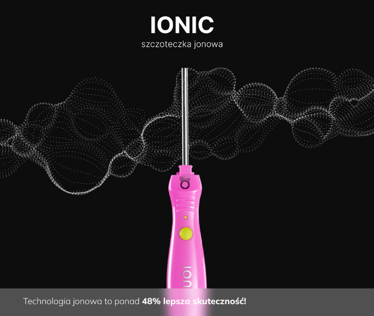 Ionickiss, Kids, szczoteczka jonowa dla dzieci, różowa