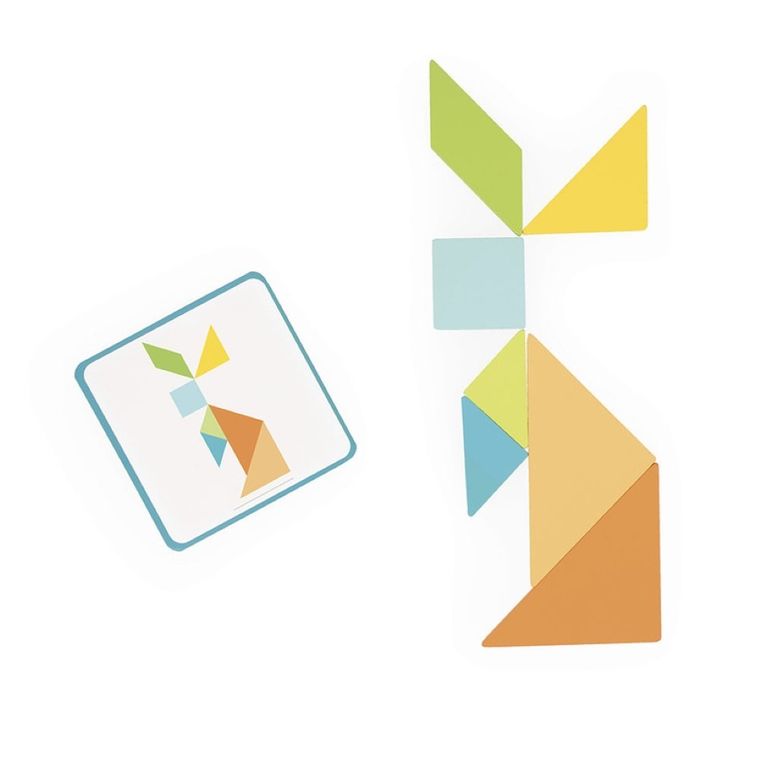 Janod, Essentiel, Tangram, drewniana układanka