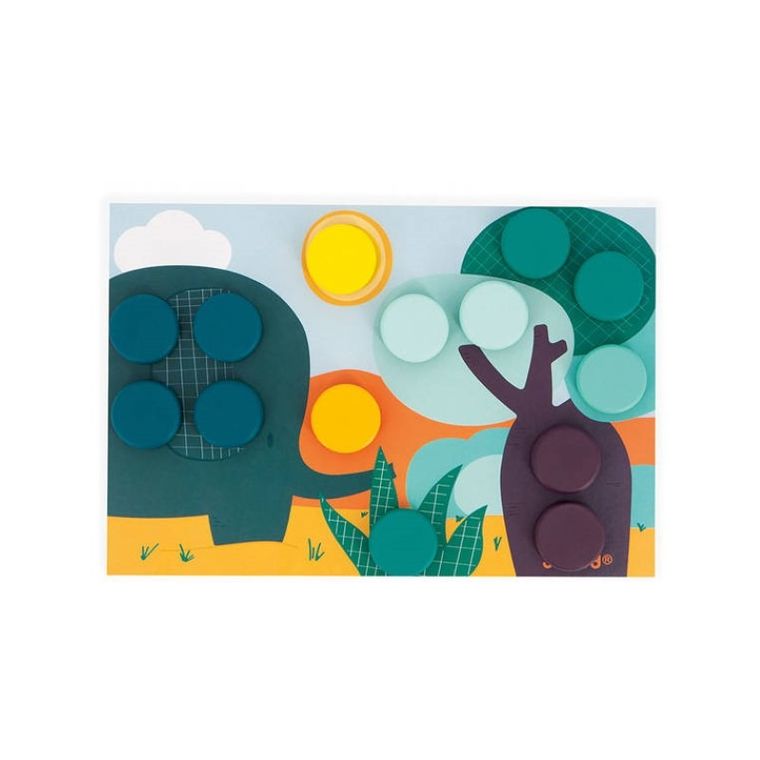 Janod, układanka, pierwsza drewniana mozaika