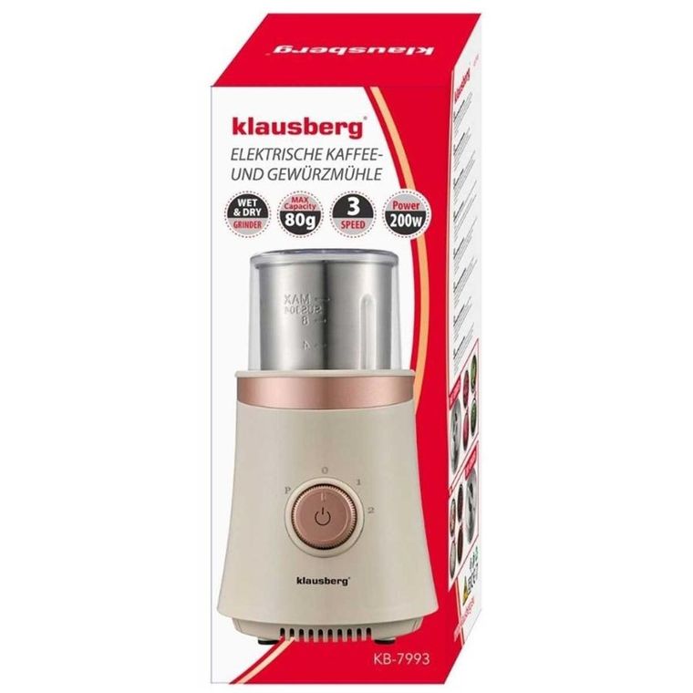 Klausberg, elektryczny młynek do kawy przypraw owoców, kb-7993