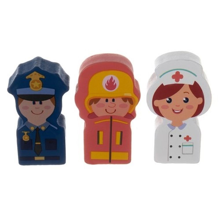 Kruzzel, miasto, klocki drewniane, 100 szt.