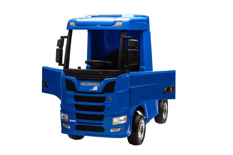 Lean Cars, auto na akumulator, Scania 500R HL698 4-4, niebieskie