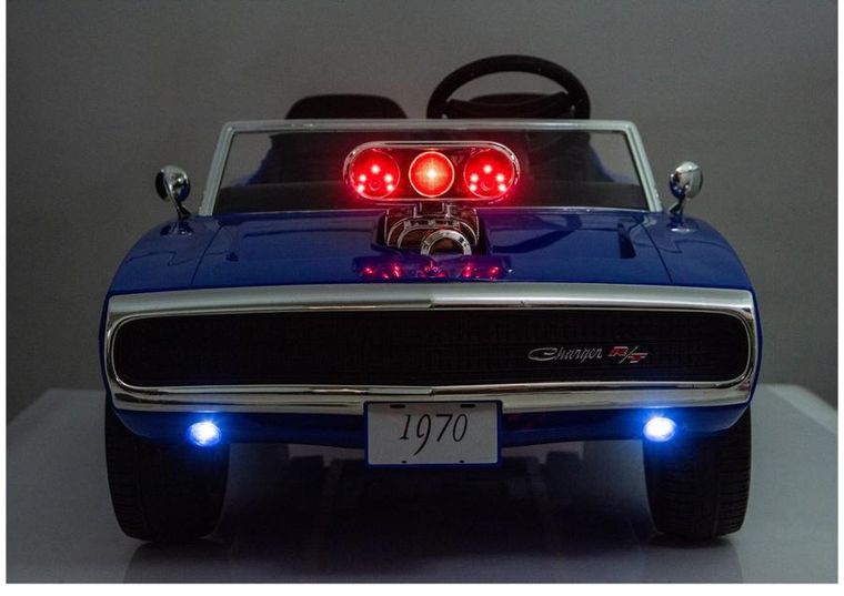 Lean Cars, Dodge Charger R/T, pojazd na akumulator, DLS-K12 24V7Ah, niebieski
