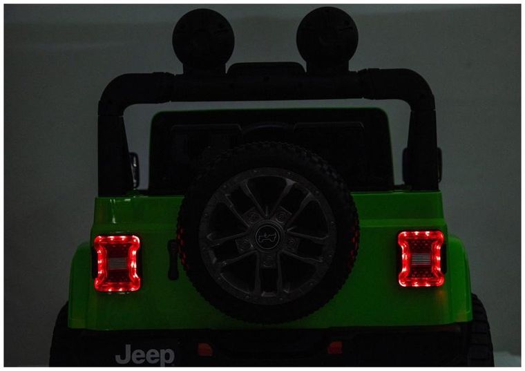 Lean Cars, Jeep Rubicon, pojazd na akumulator 4-4, DK-JWR556 4-200W 24V, zielony