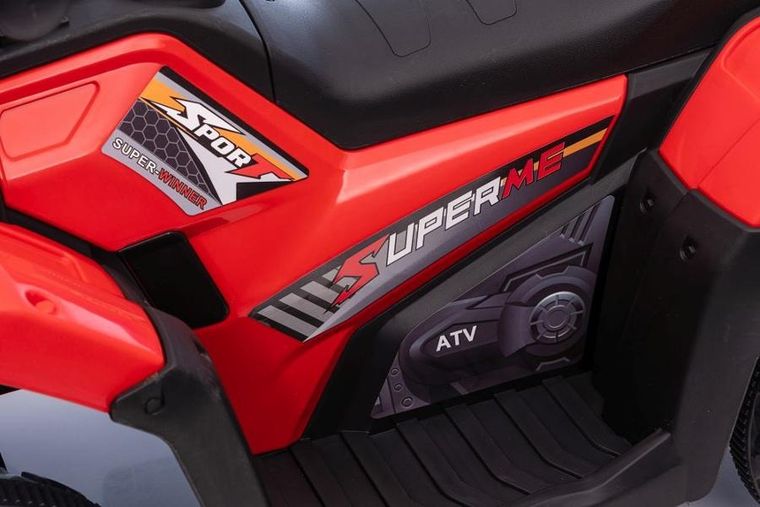 Lean Cars, quad, pojazd na akumulator, czerwony