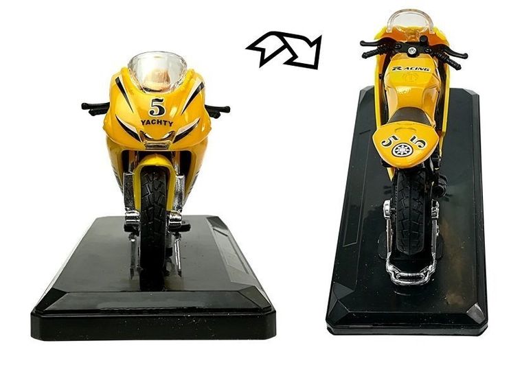 Lean Toys, sportowy motocykl, pojazd interaktywny, 1:18, 1 szt.