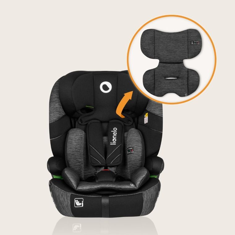 Lionelo, Levi One I-Size, fotelik samochodowy, Black Grey, 76-150 cm