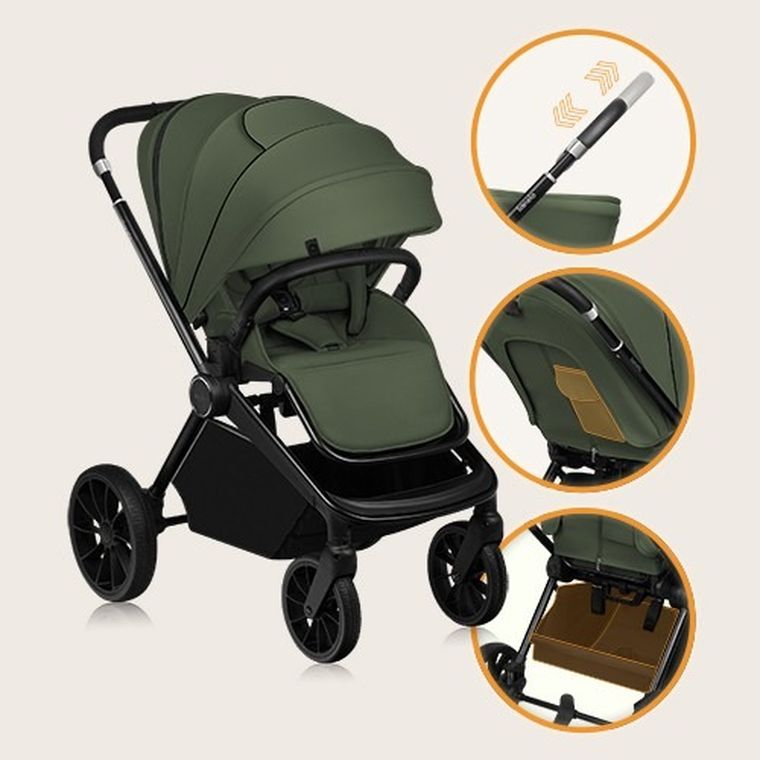 Lionelo, Mika Plus, wózek spacerowy, Green Olive