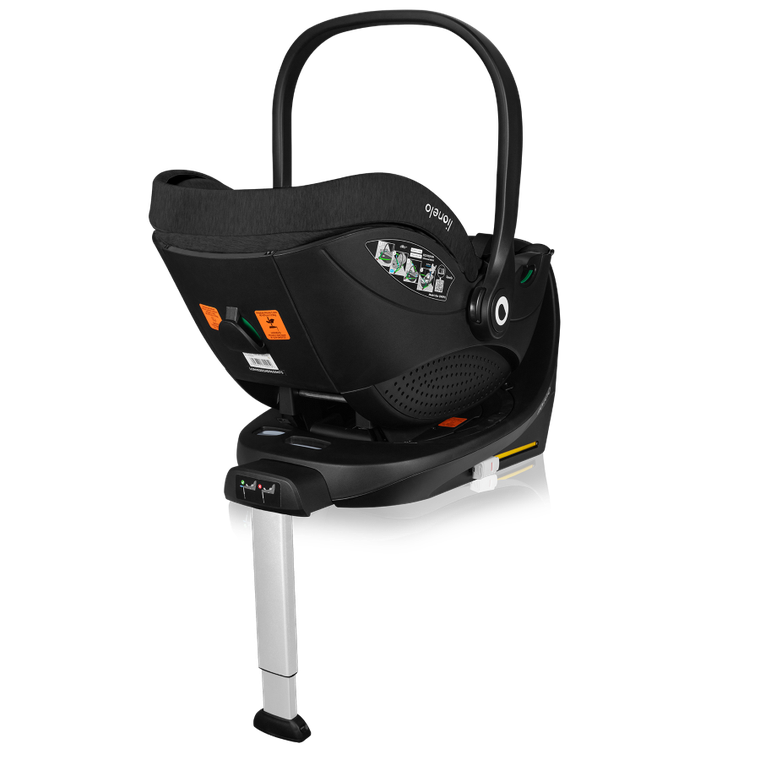 Lionelo, Moxie, i-Size, fotelik samochodowy z bazą, Black Carbon, 40-87 cm