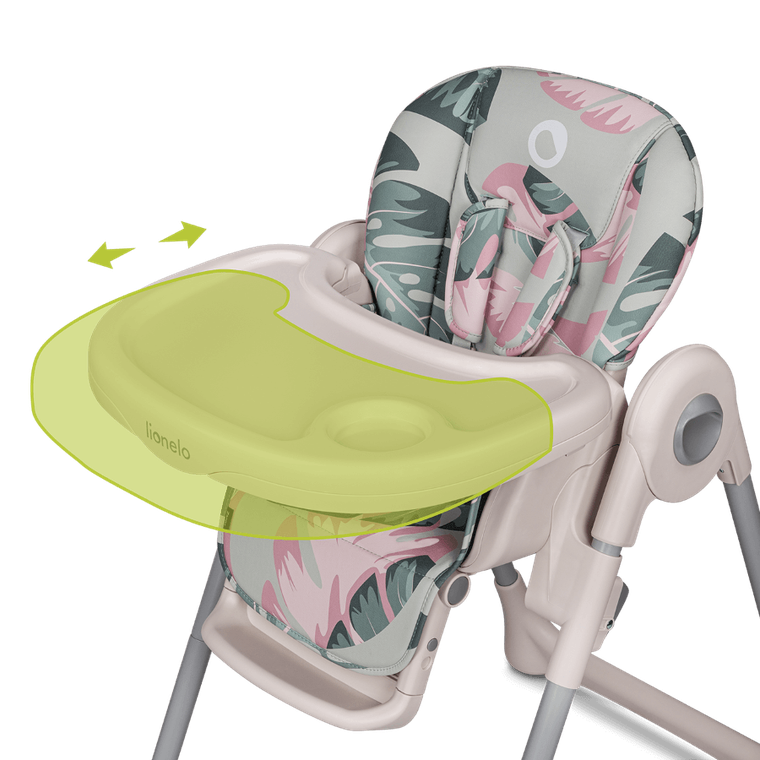 Lionelo, Zanna, krzesełko do karmienia, Pink Bubblegum