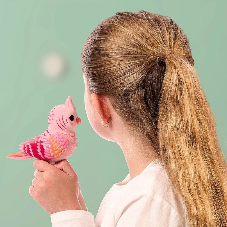 Little Live Pets, Mój Prawdziwy Ptaszek, Rosie, ćwierkający ptaszek w klatce, zabawka interaktywna, różowy