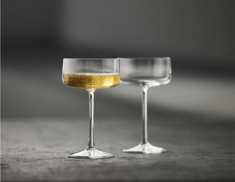 Lyngby Glas, kieliszki do szampana ze szkła kryształowego Zero, 260 ml, 4 szt.