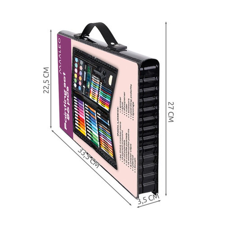 Maaleo, zestaw do malowania w walizce, 86 szt.