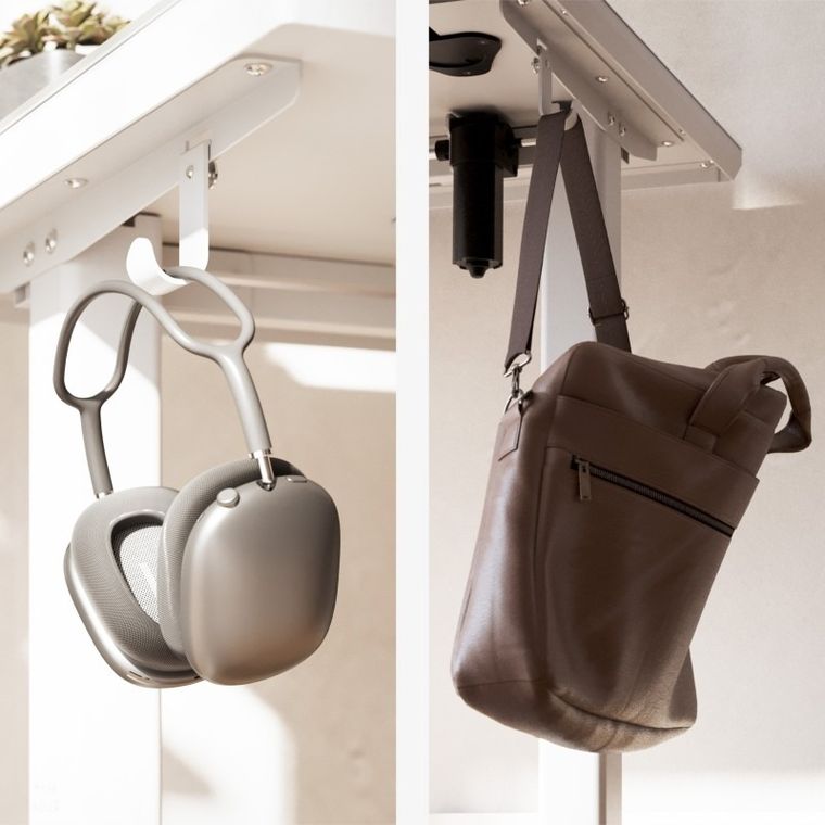 Mark Adler, Leader 8.5 White, biurko elektryczne, ze szklanym blatem, 120 cm