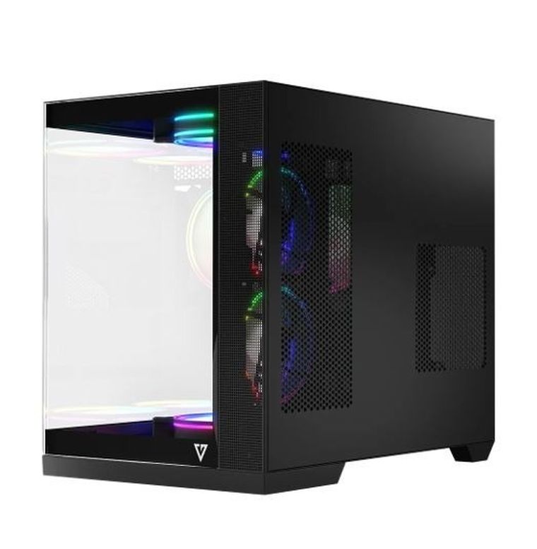 Modecom, Volcano Panorama APEX ARGB 3F Midi, obudowa komputerowa, szara