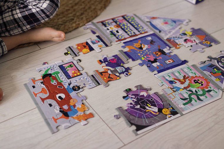 Mudpuppy, Dom na Marsie, puzzle konturowe, 100 elementów