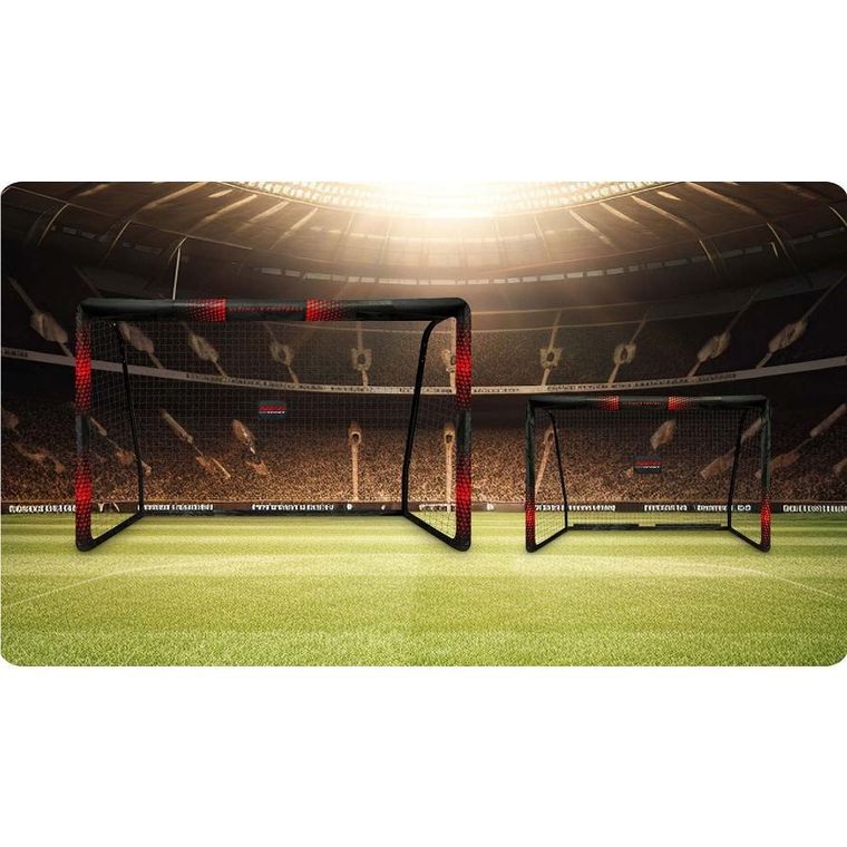 Neo-Sport, bramka do piłki nożnej, czarno-czerwona, 300-200-120 cm