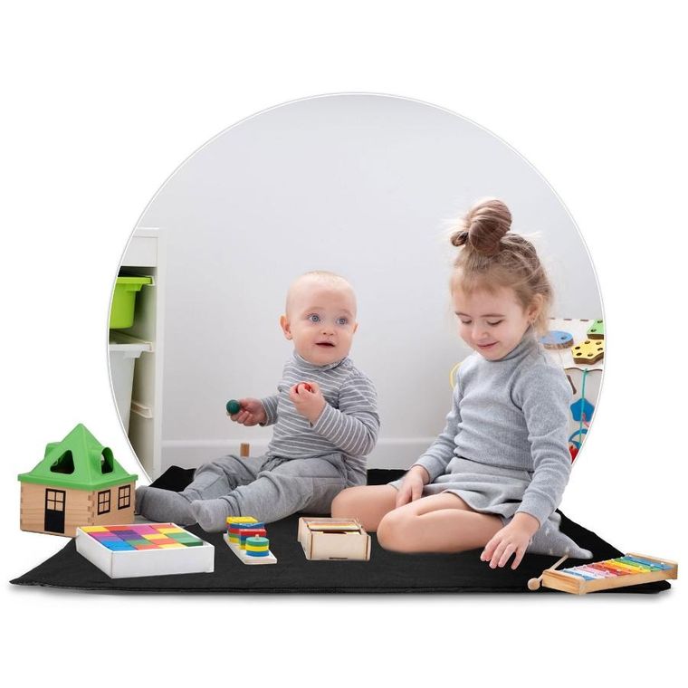 Nukido, namiot tipi z girlandą i światełkami, biało czarny z pandą