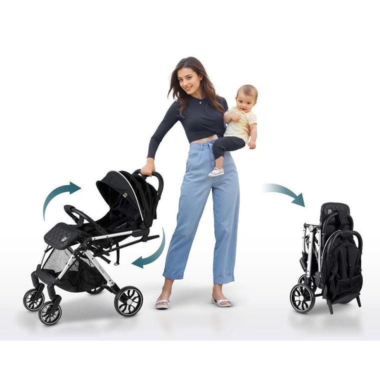 Nukido, Paseo, wózek dziecięcy, spacerówka, czarny