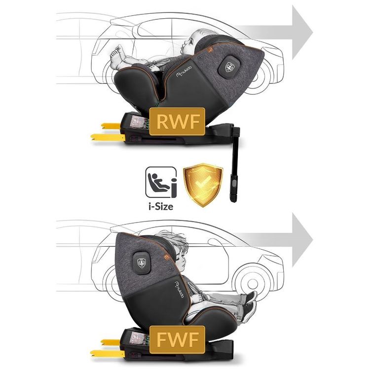 Nukido, Prestige Line, fotelik samochodowy, czarno-szary, 0-36 kg