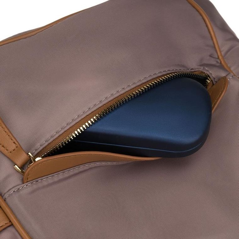 Plecak miejski, beżowy, skóra ekologiczna, Peterson