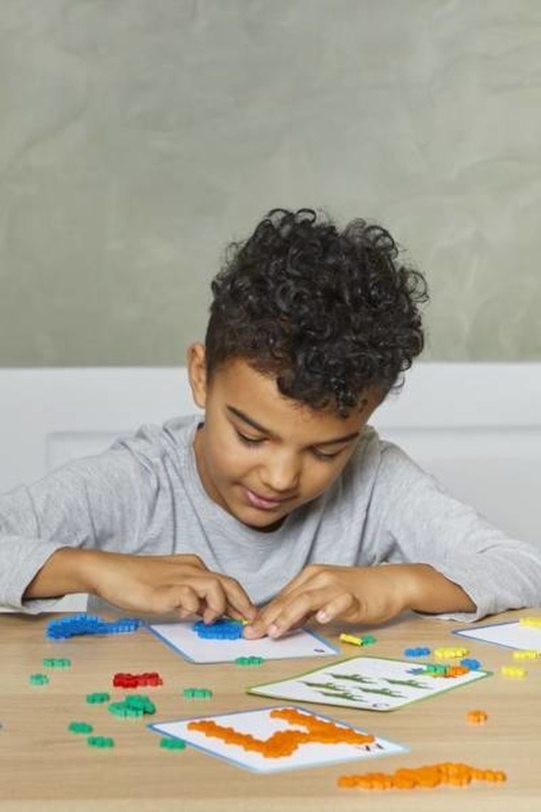 Plus-Plus, Learn to build, ABC 123, mini klocki, mix, 2000 szt., zestaw z płytkami i kartami pracy