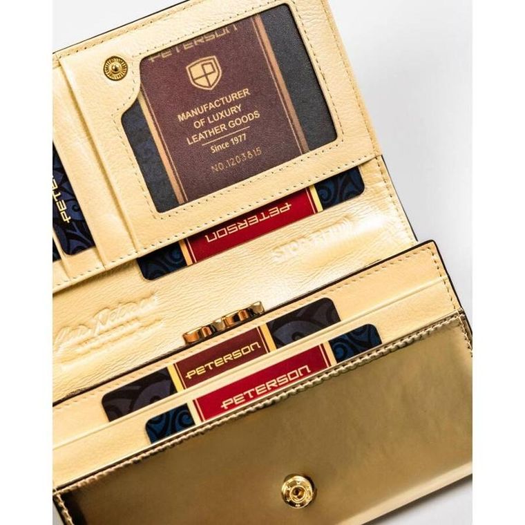 Portfel, czarny, skórzany, Peterson