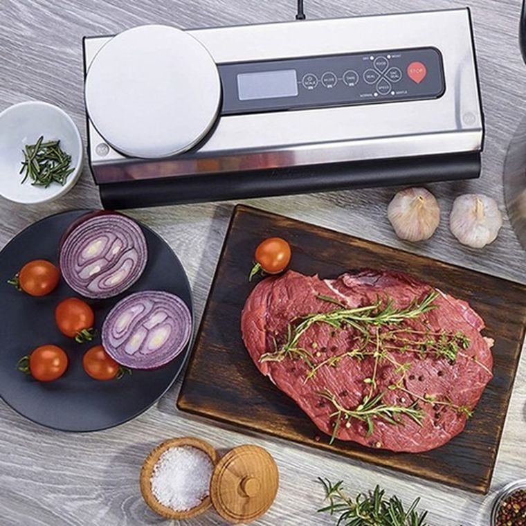 Ruhhy, zgrzewarka do folii z wagą i zestawem rolek