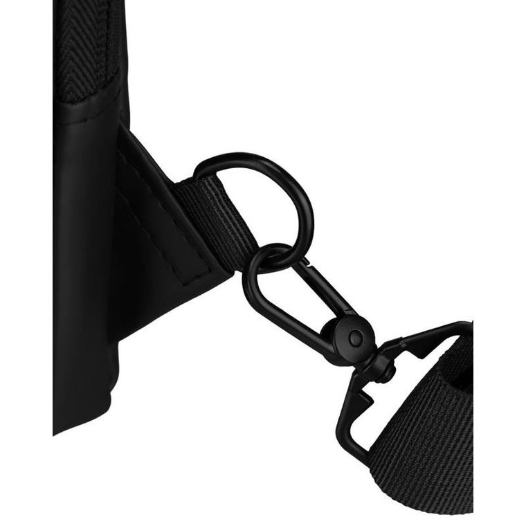 Saszetka na ramię, czarna, skórzana, Rovicky