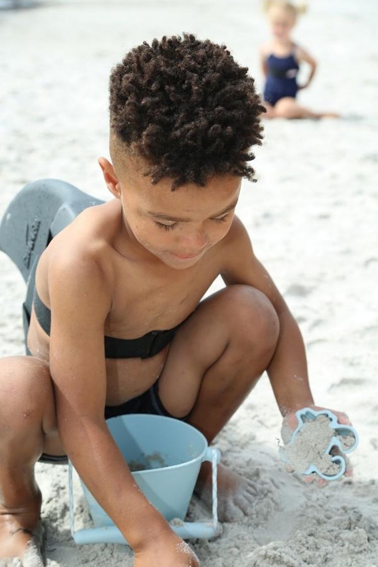 Scrunch, silikonowe foremki do piasku, szałwiowy, 4 szt.