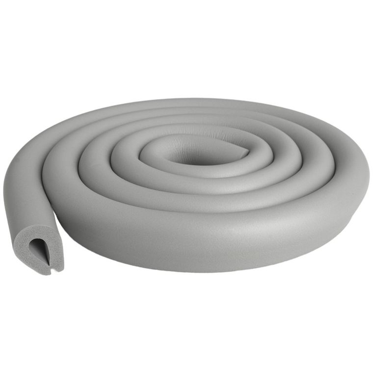 Sipo, piankowa taśma zabezpieczająca szklane krawędzie mebli, 2 metry, szara