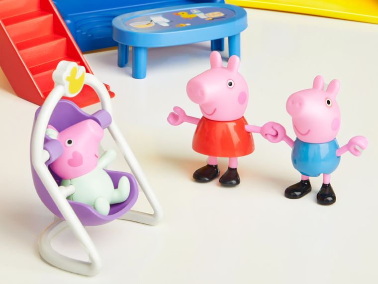 Świnka Peppa, Duży Rodzinny Dom Peppy, zestaw do zabawy z figurkami i akcesoriami