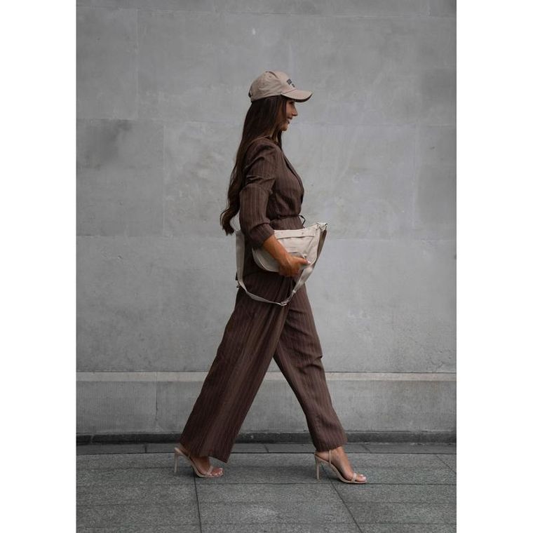 Torebka listonoszka, beżowa, Peterson