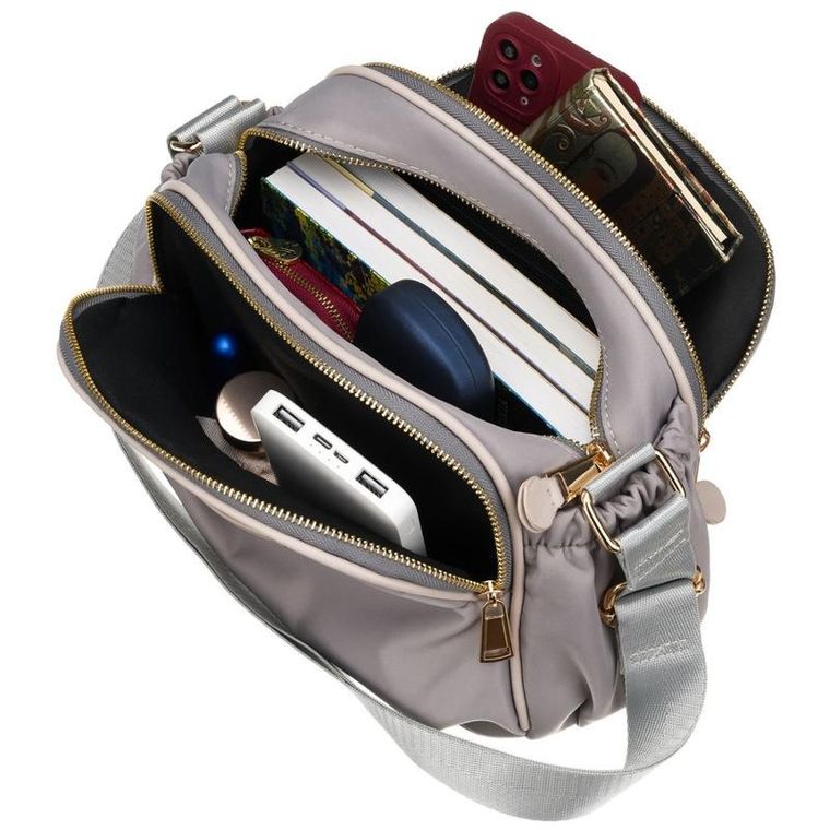 Torebka shopper, szara, Peterson