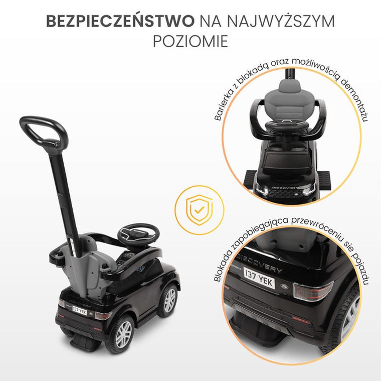 Toyz, Land rover, jeździk, black