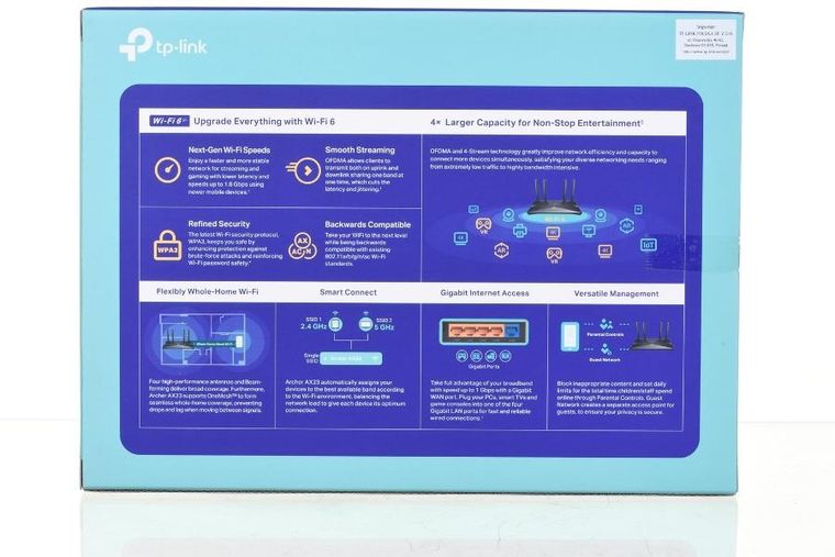 TP-Link, Router WiFi, Archer AX23,WiFi6, AX1800, Dual Band, 5x RJ45 1000Mb/s