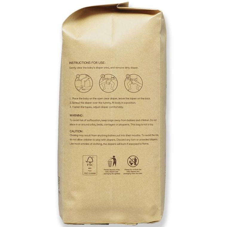 Tuttelu, bambusowe pieluszki jednorazowe, rozmiar 5, 10-14 kg, 20 szt.