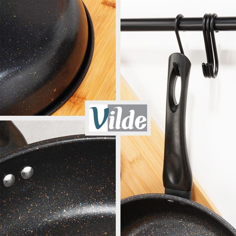 Vilde, Basic Line, patelnia granitowa głęboka, 3l, 28 cm