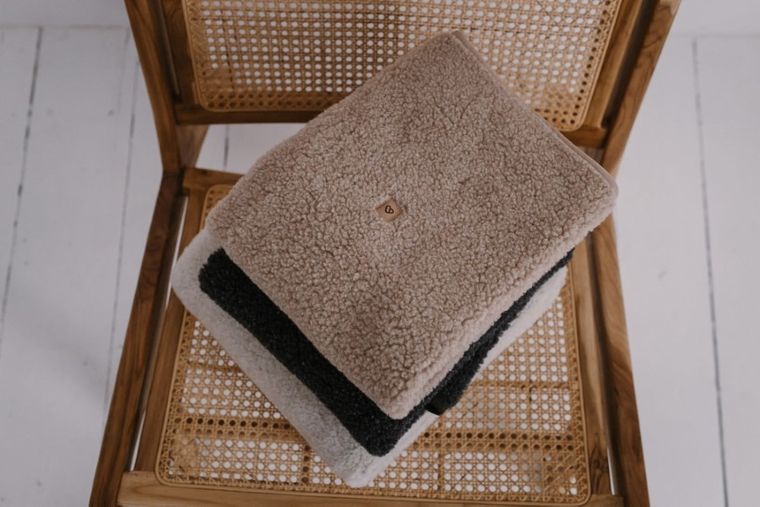 Zaffiro, Nevada, koc wełniany, 75-100 cm, beige