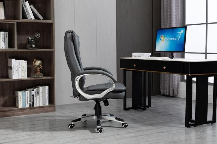 Activejet, fotel biurowy z masażem, podgrzewany, szary, YK7304