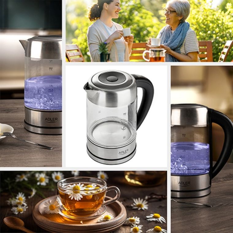 Adler, czajnik szklany, 1.7 l