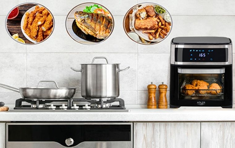 Adler, piekarnik beztłuszczowy 8w1, 13l